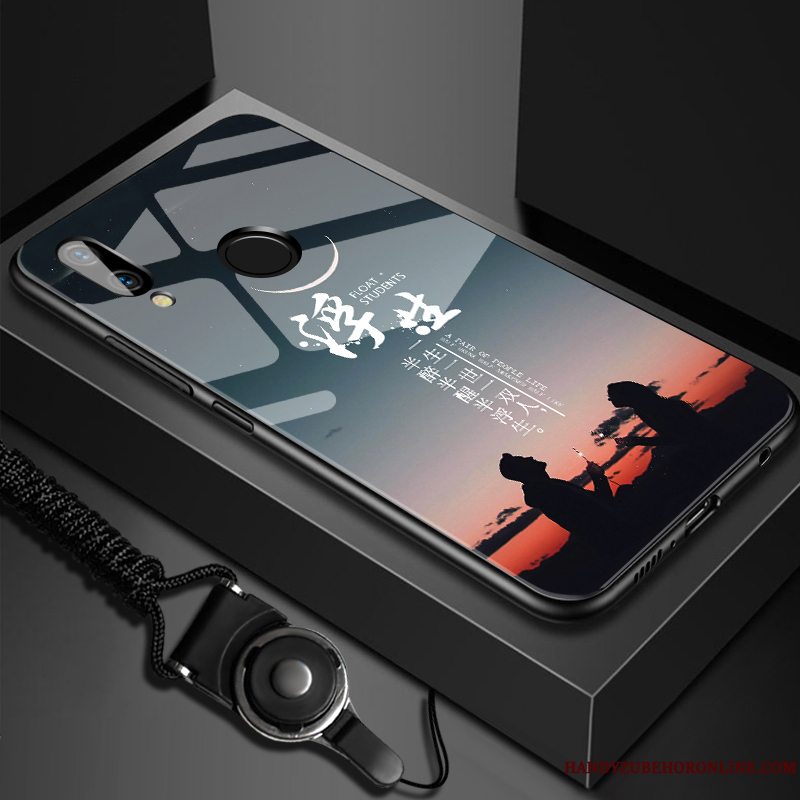 Etui Huawei Y7 2019 Blød Glas Tilpas, Cover Huawei Y7 2019 Beskyttelse Anti-fald Trend