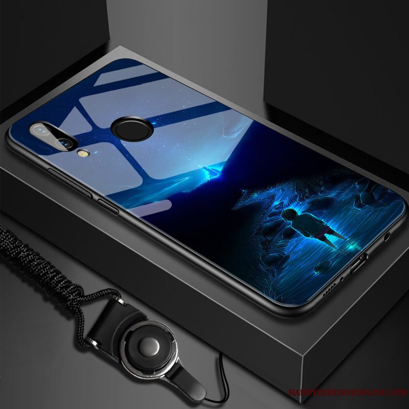 Etui Huawei Y7 2019 Blød Glas Tilpas, Cover Huawei Y7 2019 Beskyttelse Anti-fald Trend