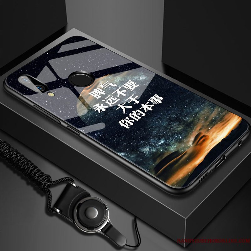 Etui Huawei Y7 2019 Blød Glas Tilpas, Cover Huawei Y7 2019 Beskyttelse Anti-fald Trend