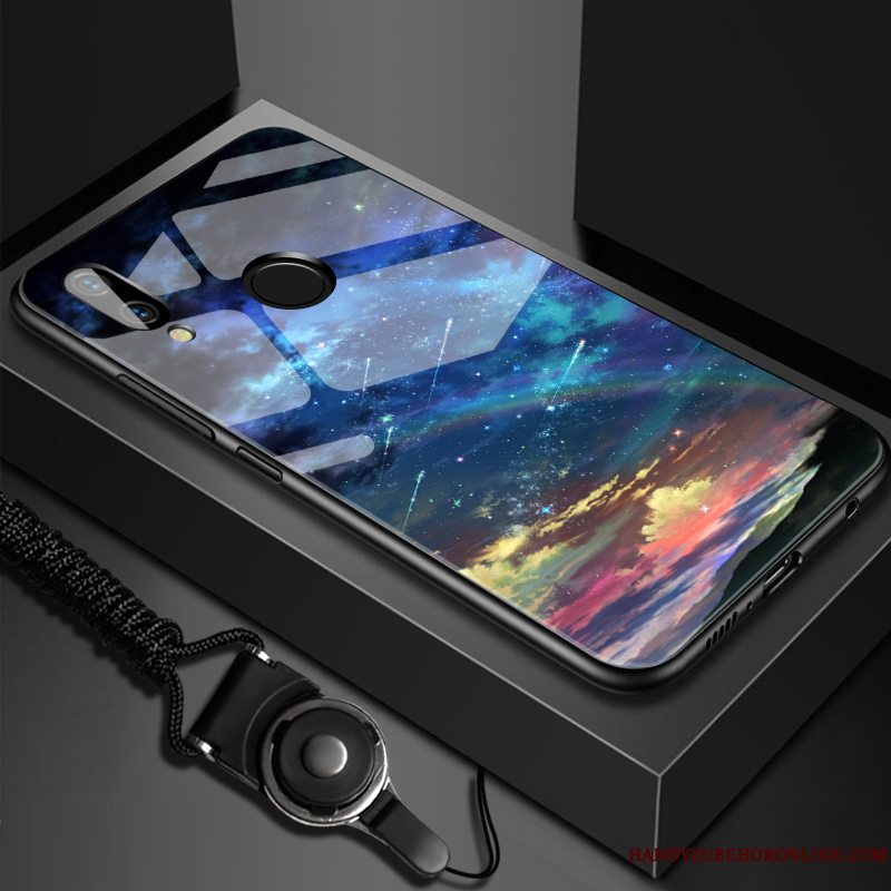 Etui Huawei Y7 2019 Blød Glas Tilpas, Cover Huawei Y7 2019 Beskyttelse Anti-fald Trend