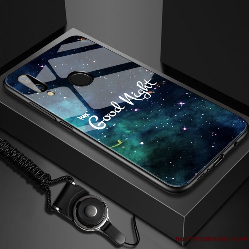 Etui Huawei Y7 2019 Blød Glas Tilpas, Cover Huawei Y7 2019 Beskyttelse Anti-fald Trend