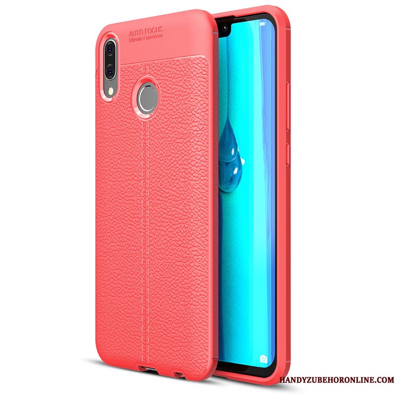 Etui Huawei Y7 2019 Blød Telefonmønster, Cover Huawei Y7 2019 Læder Grå