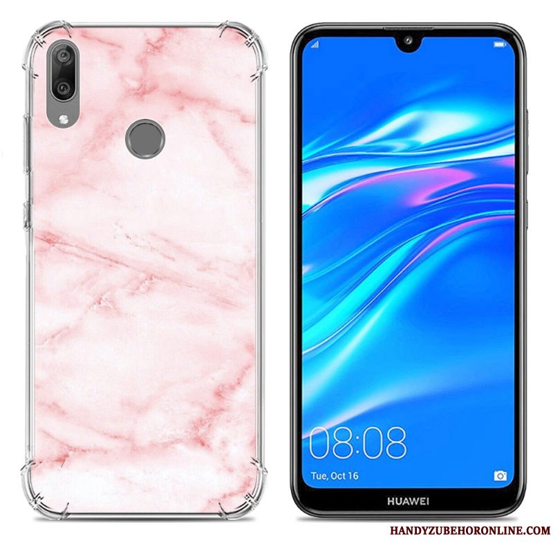 Etui Huawei Y7 2019 Blød Trend Gasbag, Cover Huawei Y7 2019 Silikone Anti-fald Blå