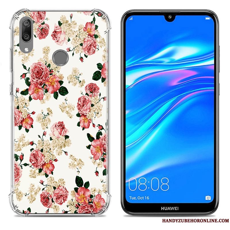 Etui Huawei Y7 2019 Blød Trend Gasbag, Cover Huawei Y7 2019 Silikone Anti-fald Blå