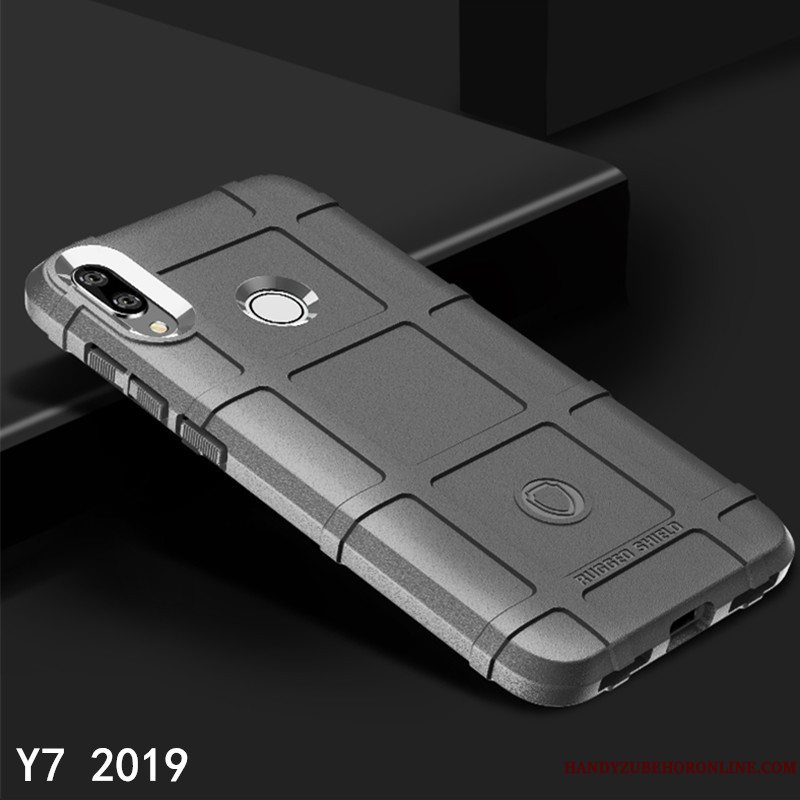 Etui Huawei Y7 2019 Kreativ Blå Mønster, Cover Huawei Y7 2019 Tasker Telefonnubuck