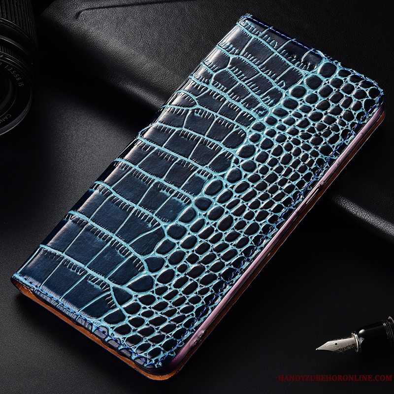 Etui Huawei Y7 2019 Læder Mønster Anti-fald, Cover Huawei Y7 2019 Tasker Telefonkrokodille