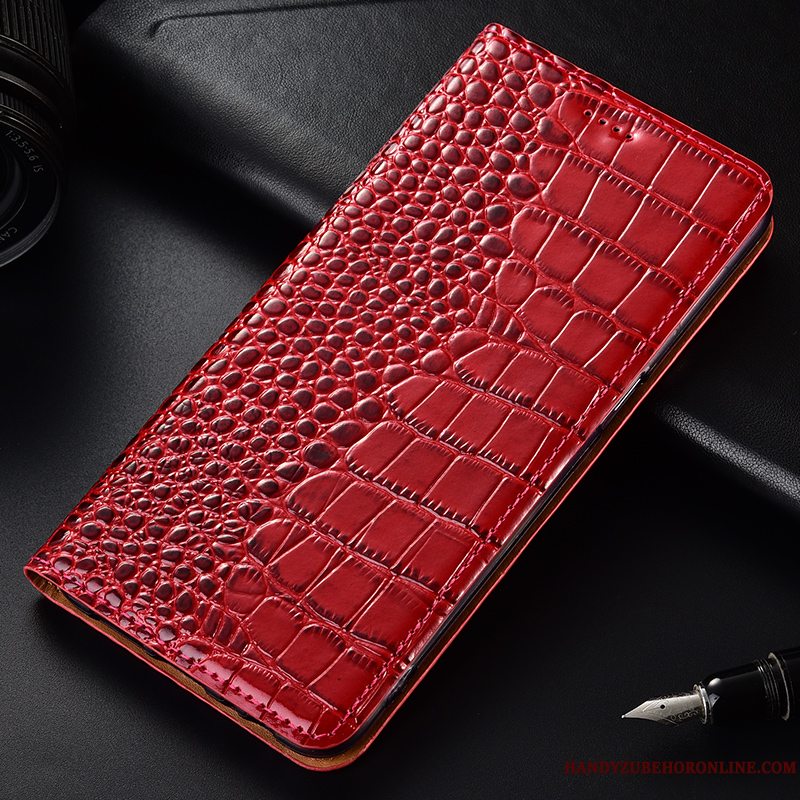 Etui Huawei Y7 2019 Læder Mønster Anti-fald, Cover Huawei Y7 2019 Tasker Telefonkrokodille