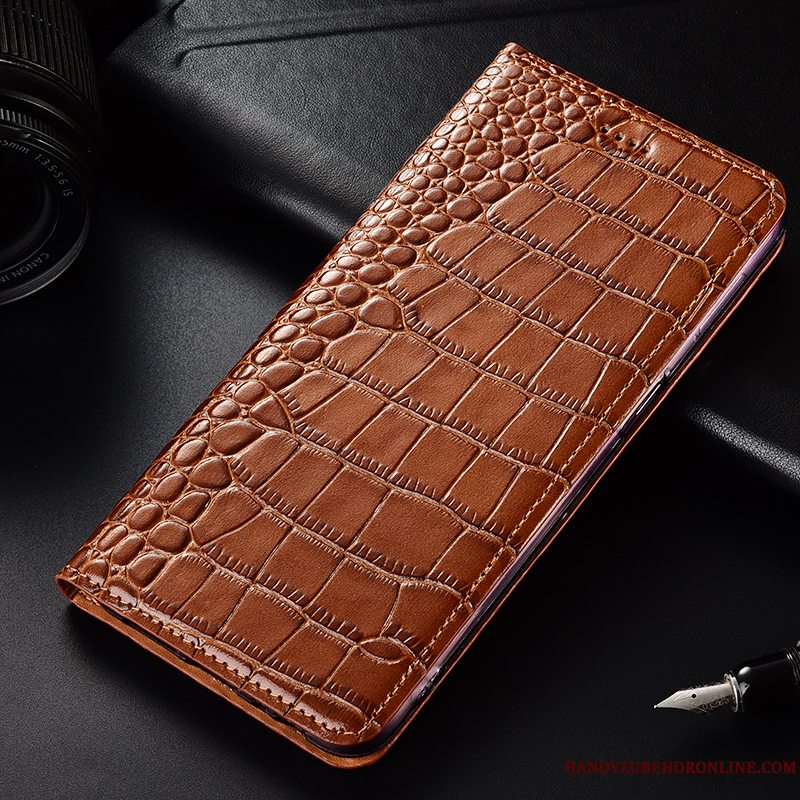 Etui Huawei Y7 2019 Læder Mønster Anti-fald, Cover Huawei Y7 2019 Tasker Telefonkrokodille