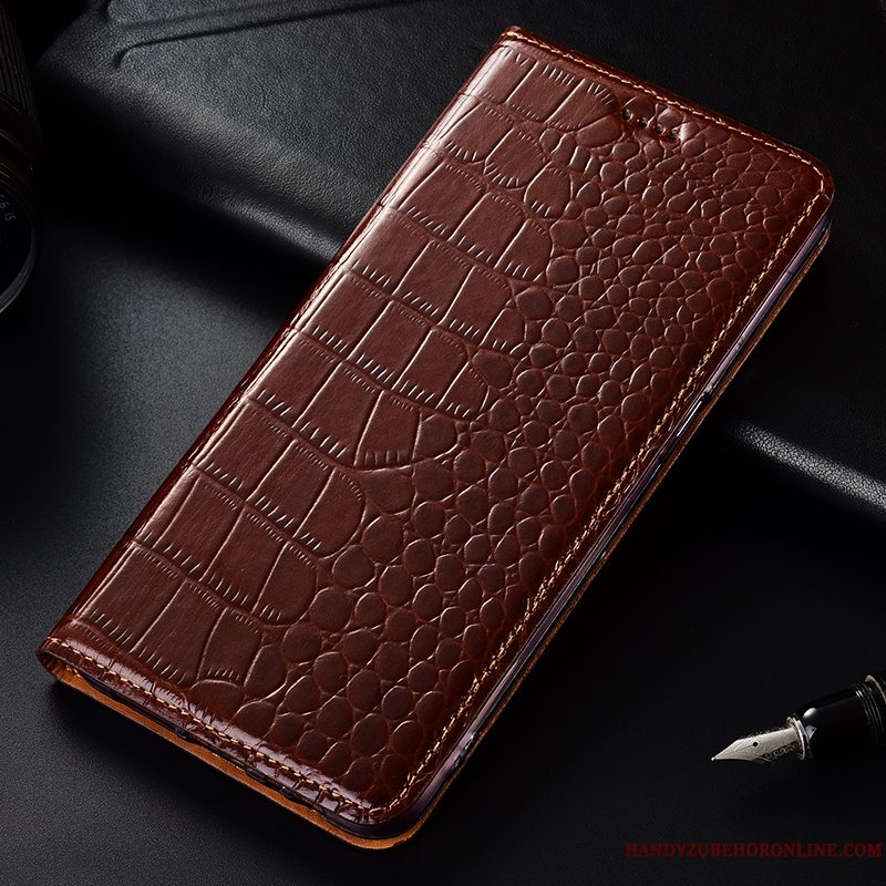 Etui Huawei Y7 2019 Læder Mønster Anti-fald, Cover Huawei Y7 2019 Tasker Telefonkrokodille