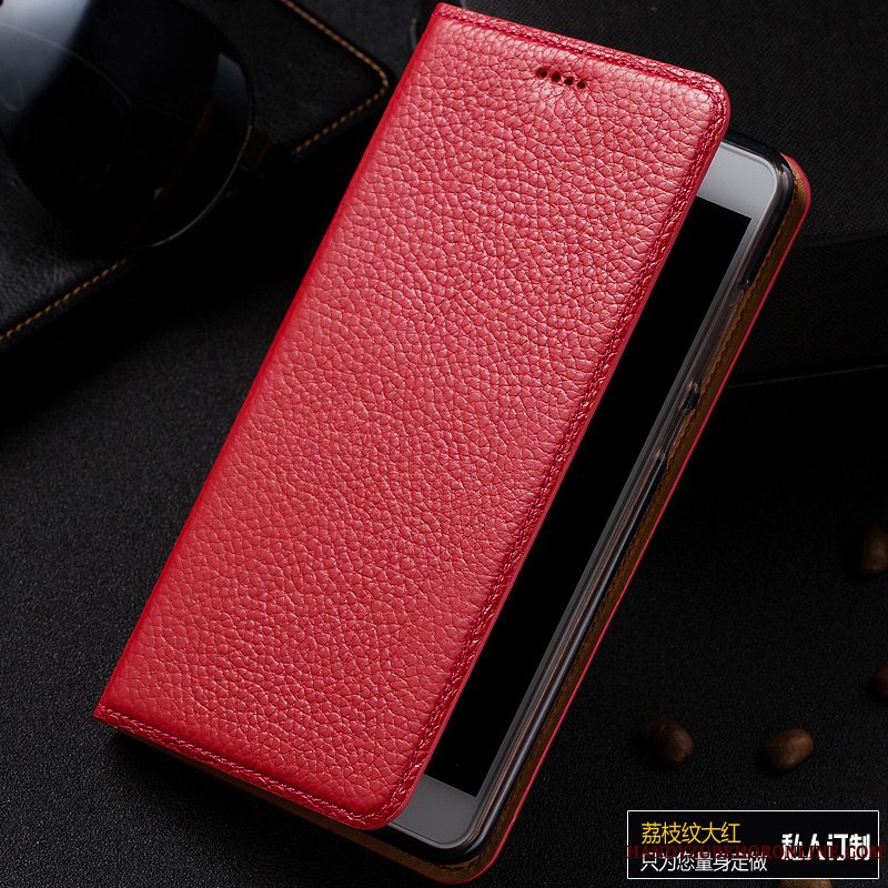 Etui Huawei Y7 2019 Læder Telefonlitchi, Cover Huawei Y7 2019 Tasker Mønster Anti-fald