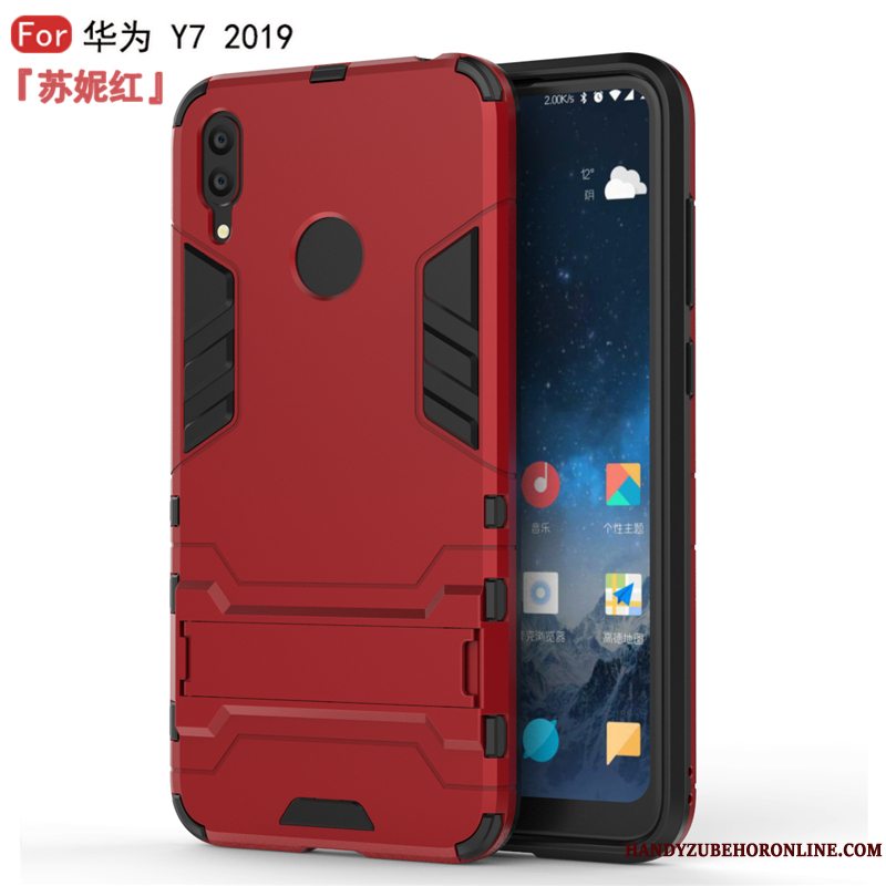 Etui Huawei Y7 2019 Mode Anti-fald Blå, Cover Huawei Y7 2019 Blød Simple Af Personlighed