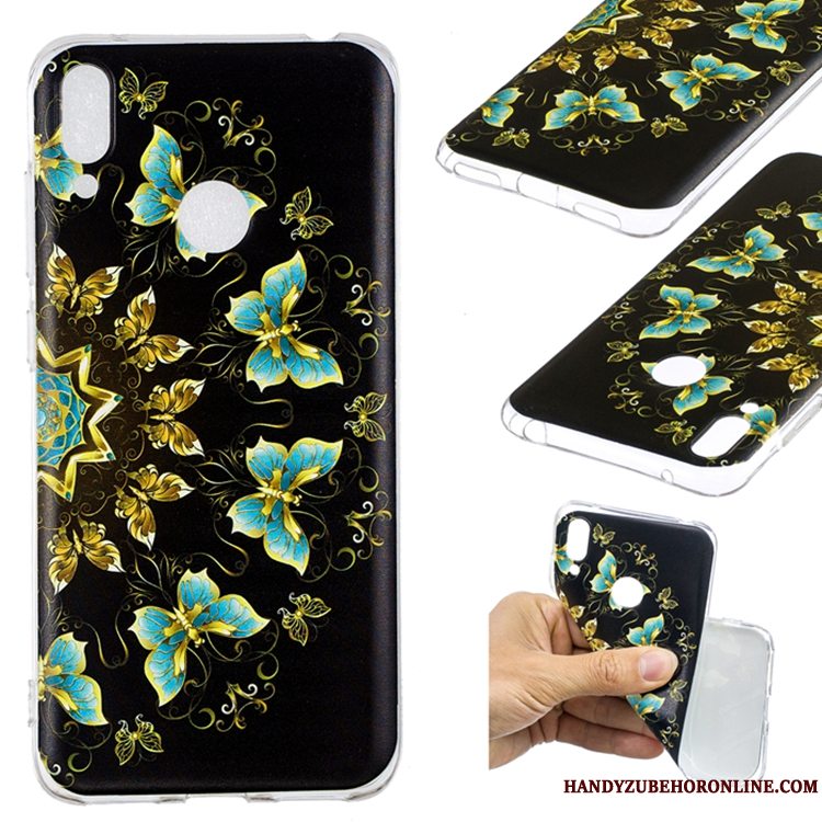 Etui Huawei Y7 2019 Silikone Anti-fald Blå, Cover Huawei Y7 2019 Tasker Telefontrend