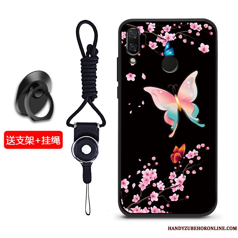 Etui Huawei Y7 2019 Silikone Telefonnubuck, Cover Huawei Y7 2019 Blød Blå