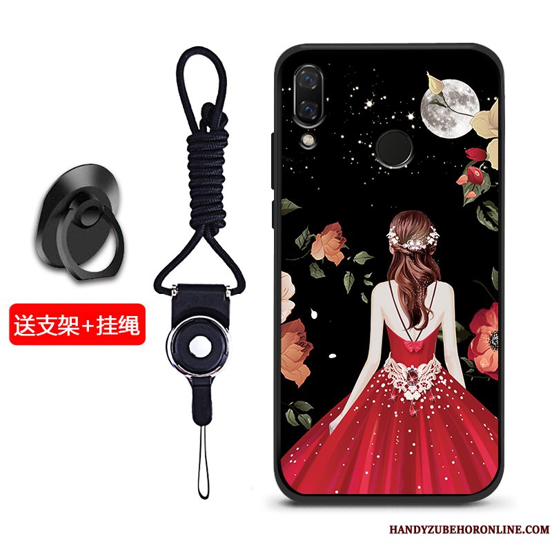 Etui Huawei Y7 2019 Silikone Telefonnubuck, Cover Huawei Y7 2019 Blød Blå