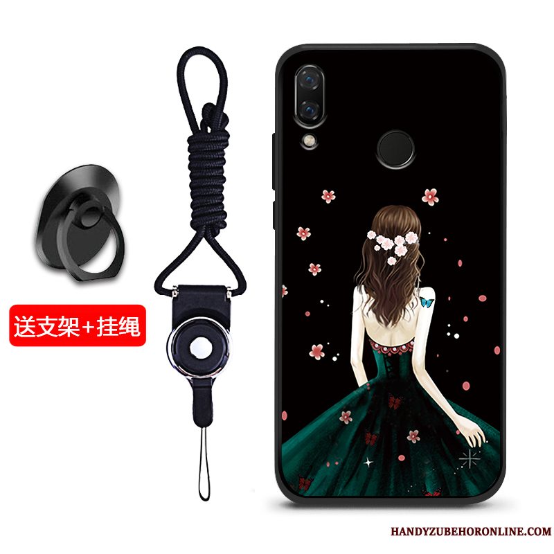 Etui Huawei Y7 2019 Silikone Telefonnubuck, Cover Huawei Y7 2019 Blød Blå