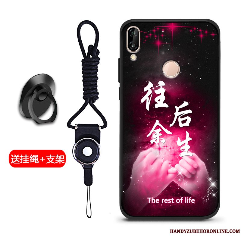 Etui Huawei Y7 2019 Silikone Telefonnubuck, Cover Huawei Y7 2019 Blød Blå