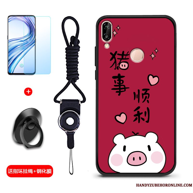 Etui Huawei Y7 2019 Silikone Telefonnubuck, Cover Huawei Y7 2019 Blød Blå