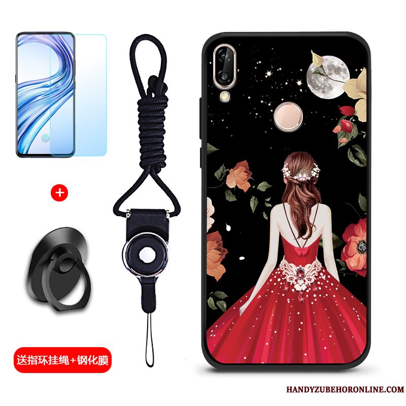 Etui Huawei Y7 2019 Silikone Telefonnubuck, Cover Huawei Y7 2019 Blød Blå