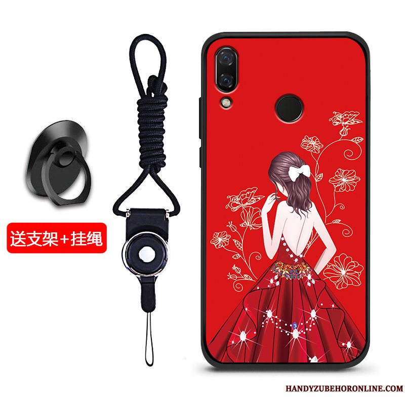 Etui Huawei Y7 2019 Silikone Telefonnubuck, Cover Huawei Y7 2019 Blød Blå