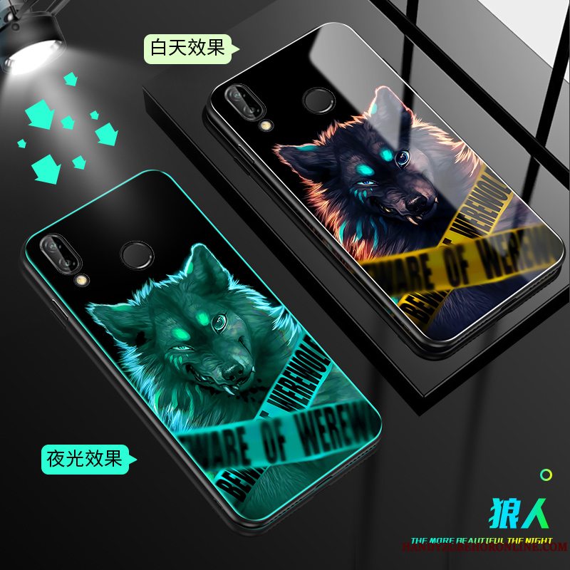 Etui Huawei Y7 2019 Tasker Af Personlighed Glas, Cover Huawei Y7 2019 Blød Anti-fald Telefon