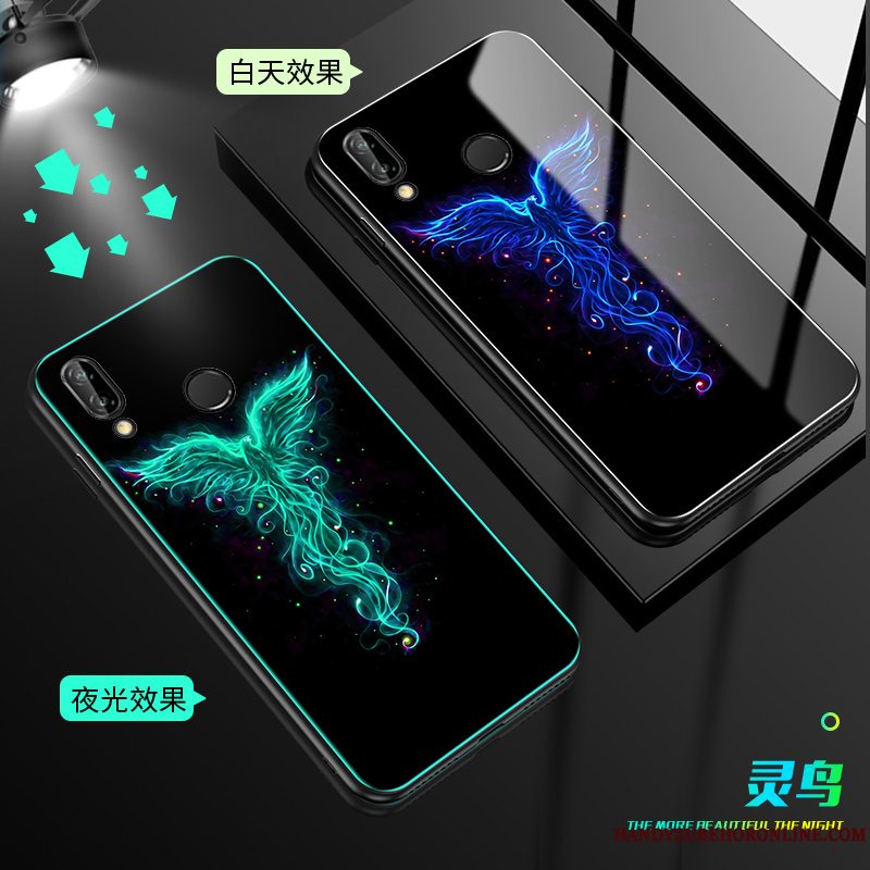 Etui Huawei Y7 2019 Tasker Af Personlighed Glas, Cover Huawei Y7 2019 Blød Anti-fald Telefon