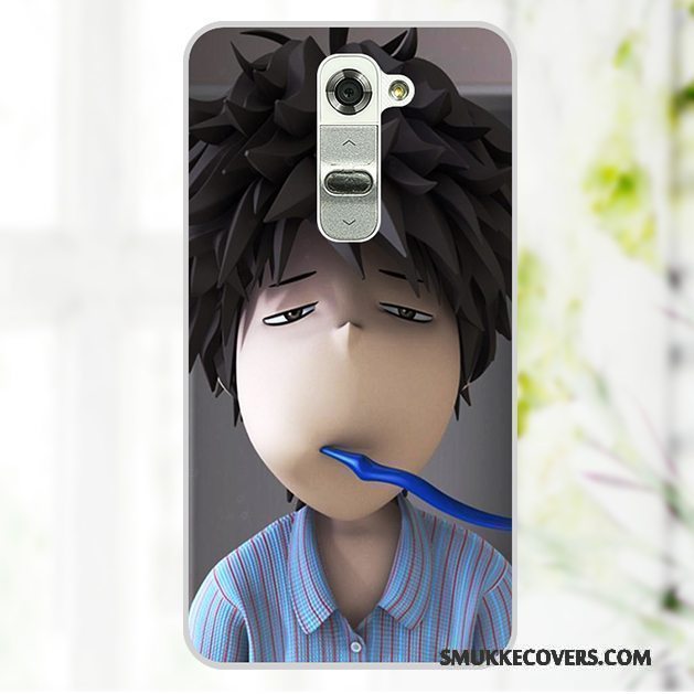 Etui Lg G2 Cartoon Bagdæksel Telefon, Cover Lg G2 Malet Lyserød