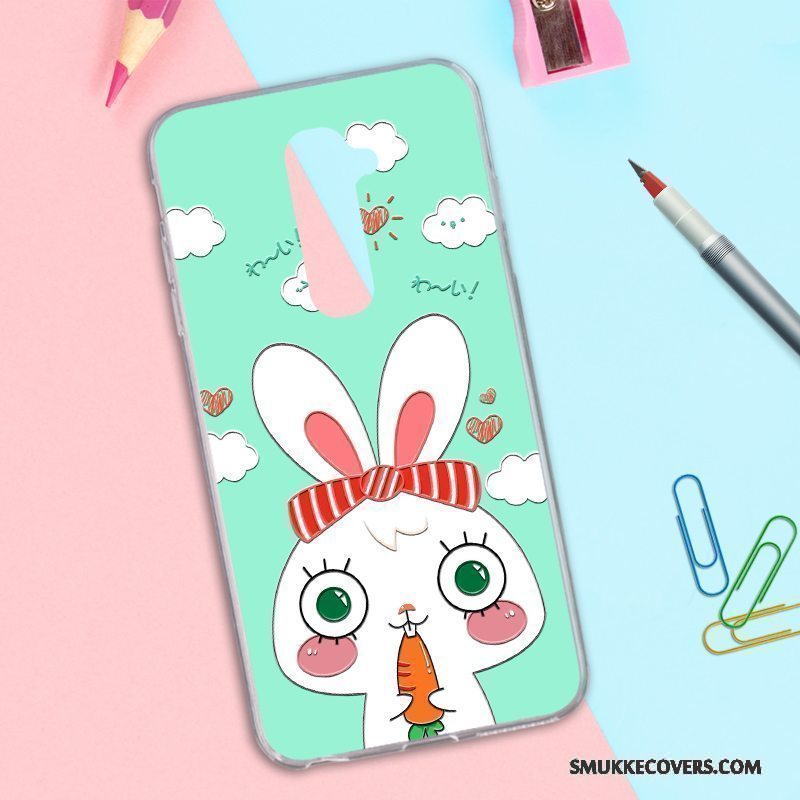 Etui Lg G2 Relief Rød Lyserød, Cover Lg G2 Cartoon Hård Smuk