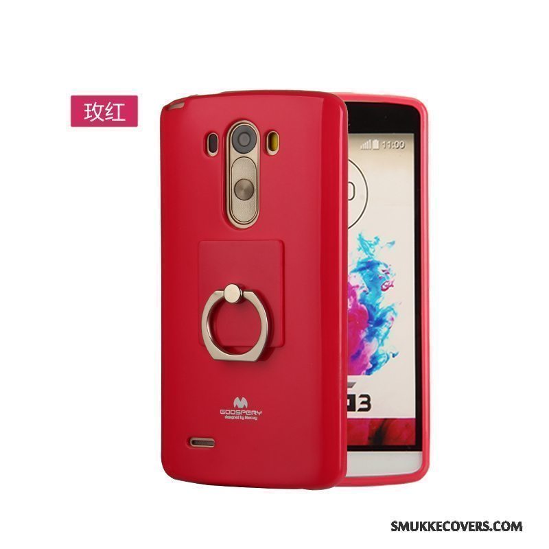 Etui Lg G3 Blød Rød Tynd, Cover Lg G3 Beskyttelse Telefon