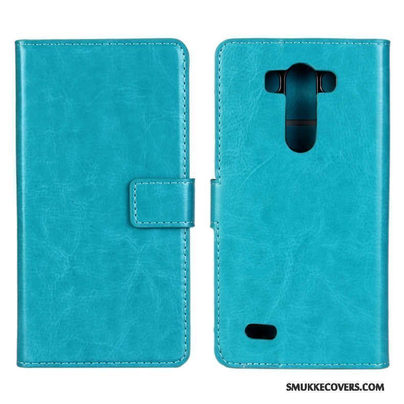 Etui Lg G3 Folio Kort Lilla, Cover Lg G3 Læder Dyb Farve Telefon