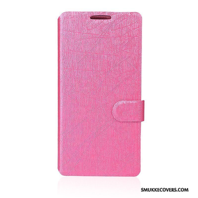 Etui Lg G4 Læder Dyb Farve Lilla, Cover Lg G4 Folio Telefon