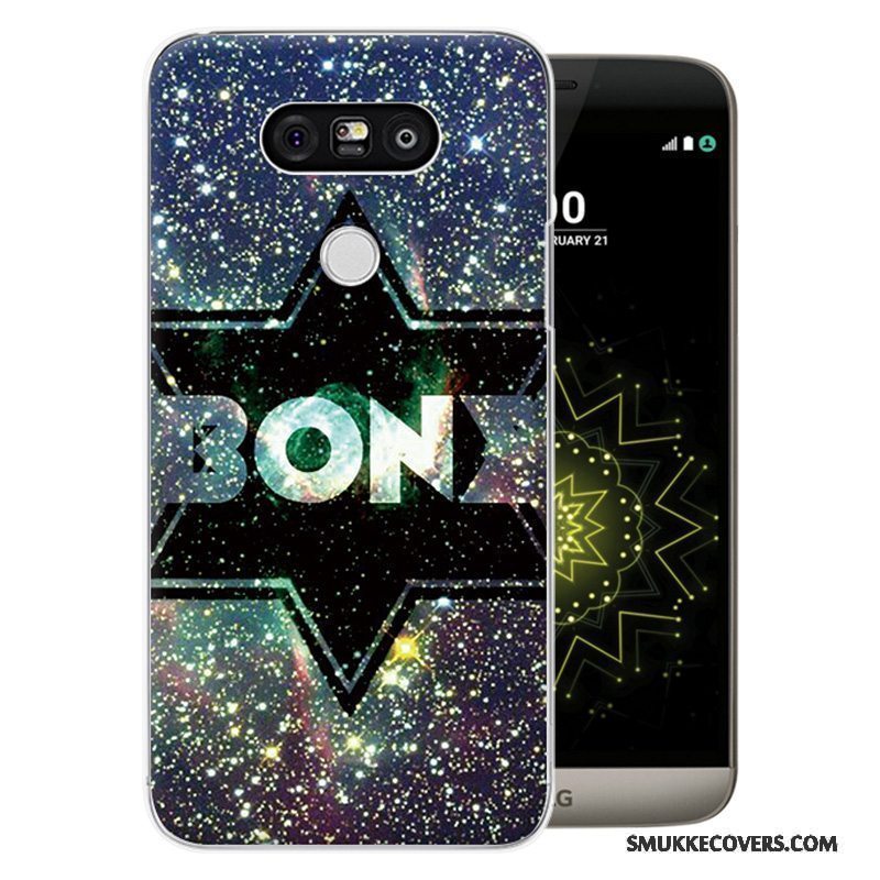 Etui Lg G5 Cartoon Hård Telefon, Cover Lg G5 Malet Lilla Anti-fald