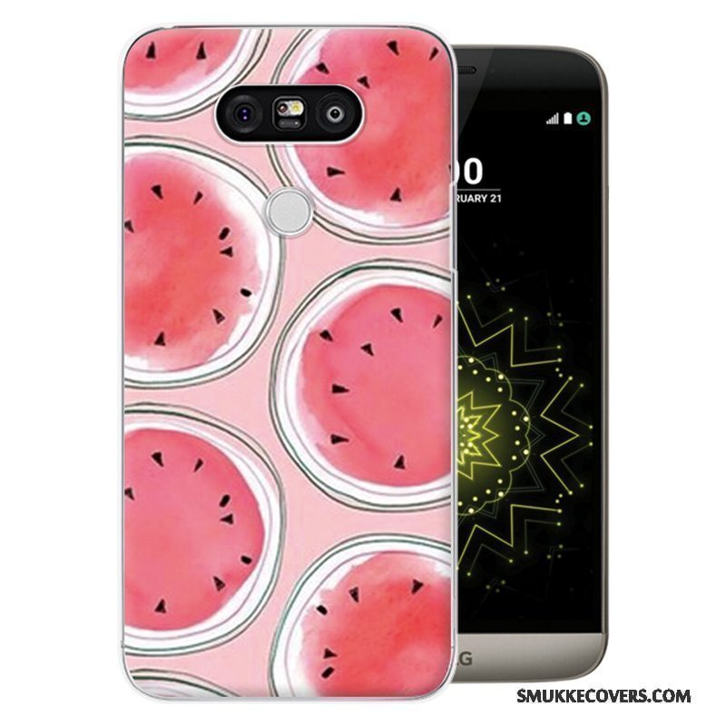 Etui Lg G5 Cartoon Hård Telefon, Cover Lg G5 Malet Lilla Anti-fald