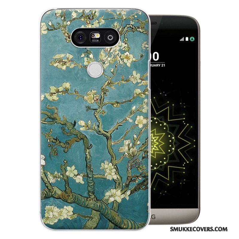 Etui Lg G5 Cartoon Hård Telefon, Cover Lg G5 Malet Lilla Anti-fald