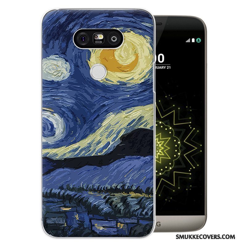 Etui Lg G5 Cartoon Hård Telefon, Cover Lg G5 Malet Lilla Anti-fald