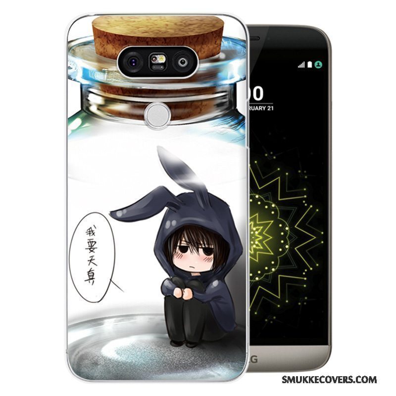 Etui Lg G5 Cartoon Hård Telefon, Cover Lg G5 Malet Lilla Anti-fald