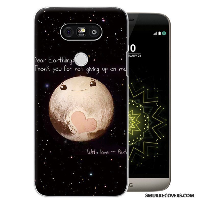 Etui Lg G5 Cartoon Hård Telefon, Cover Lg G5 Malet Lilla Anti-fald