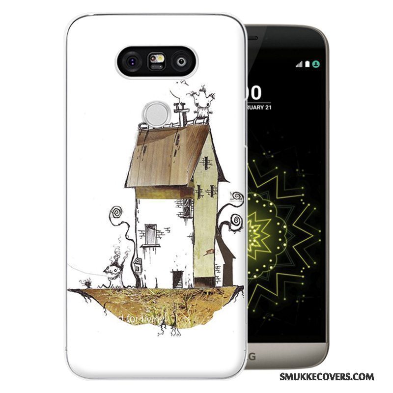 Etui Lg G5 Cartoon Hård Telefon, Cover Lg G5 Malet Lilla Anti-fald