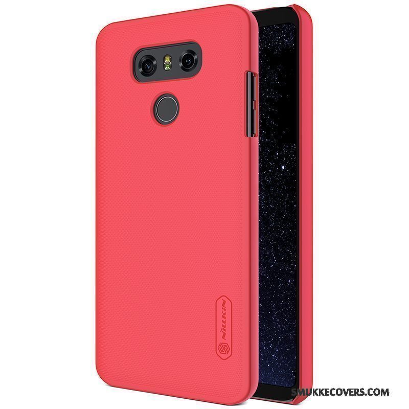 Etui Lg G6 Beskyttelse Telefonhård, Cover Lg G6 Rød Nubuck