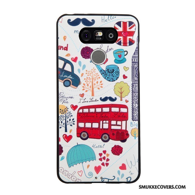 Etui Lg G6 Relief Telefontrend, Cover Lg G6 Cartoon Blå Business