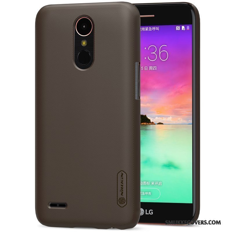 Etui Lg K10 2017 Beskyttelse Anti-fald Nubuck, Cover Lg K10 2017 Hård Telefon