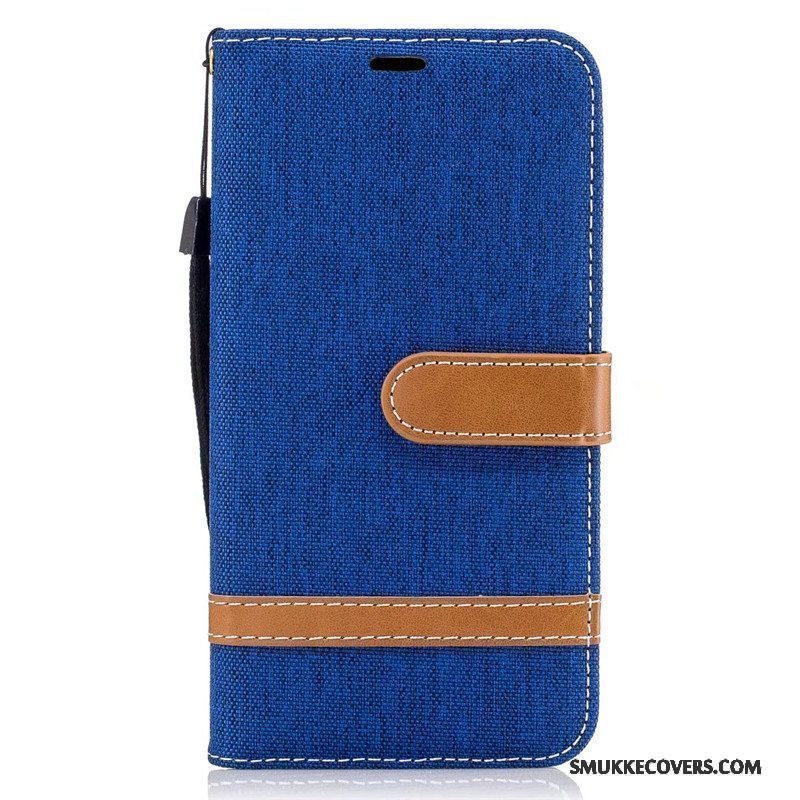 Etui Lg K10 2017 Beskyttelse Denim Rød, Cover Lg K10 2017