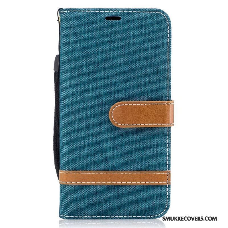 Etui Lg K10 2017 Beskyttelse Denim Rød, Cover Lg K10 2017