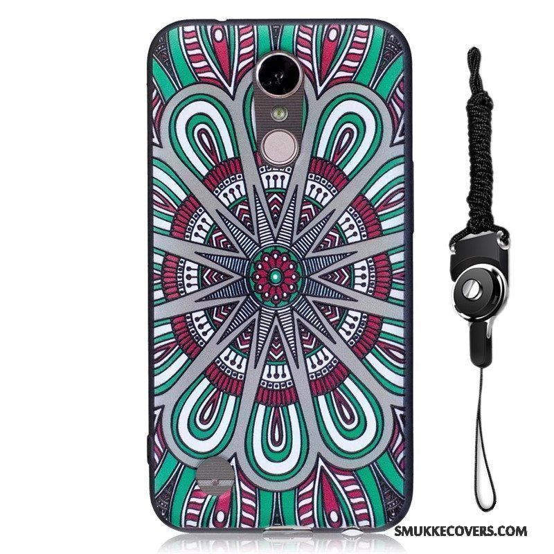 Etui Lg K10 2017 Cartoon Telefonnubuck, Cover Lg K10 2017 Blød Blå