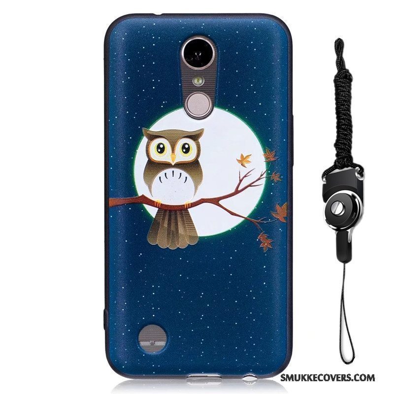 Etui Lg K10 2017 Cartoon Telefonnubuck, Cover Lg K10 2017 Blød Blå