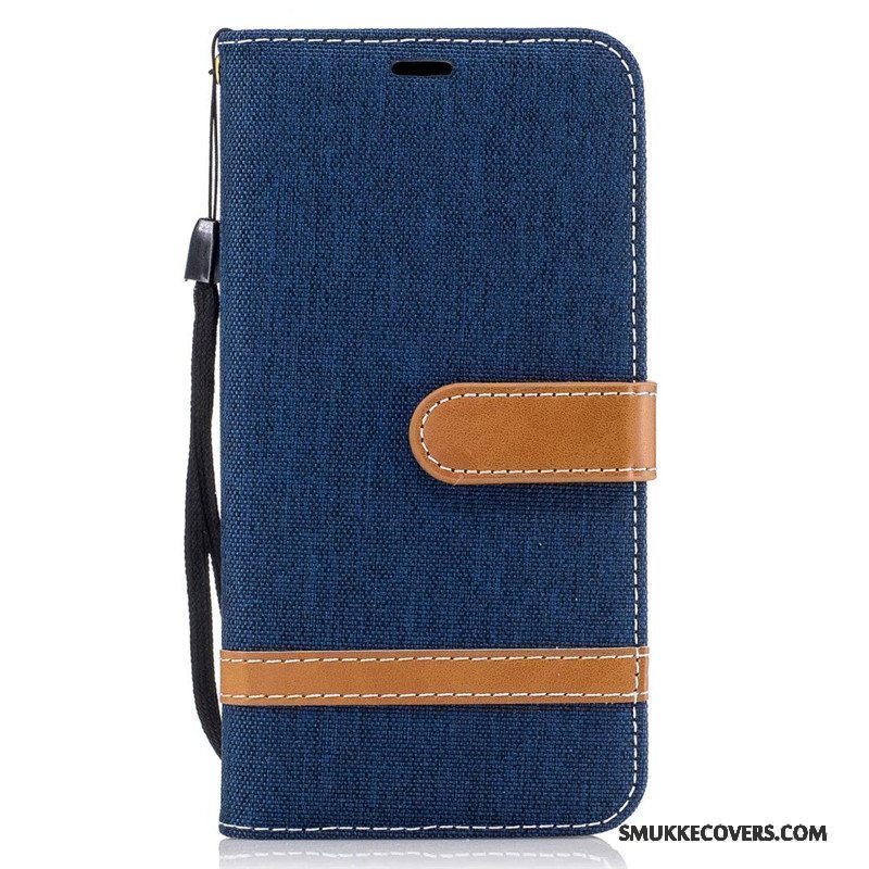 Etui Lg K10 Beskyttelse Denim Trend, Cover Lg K10 Tegnebog Ny Lilla