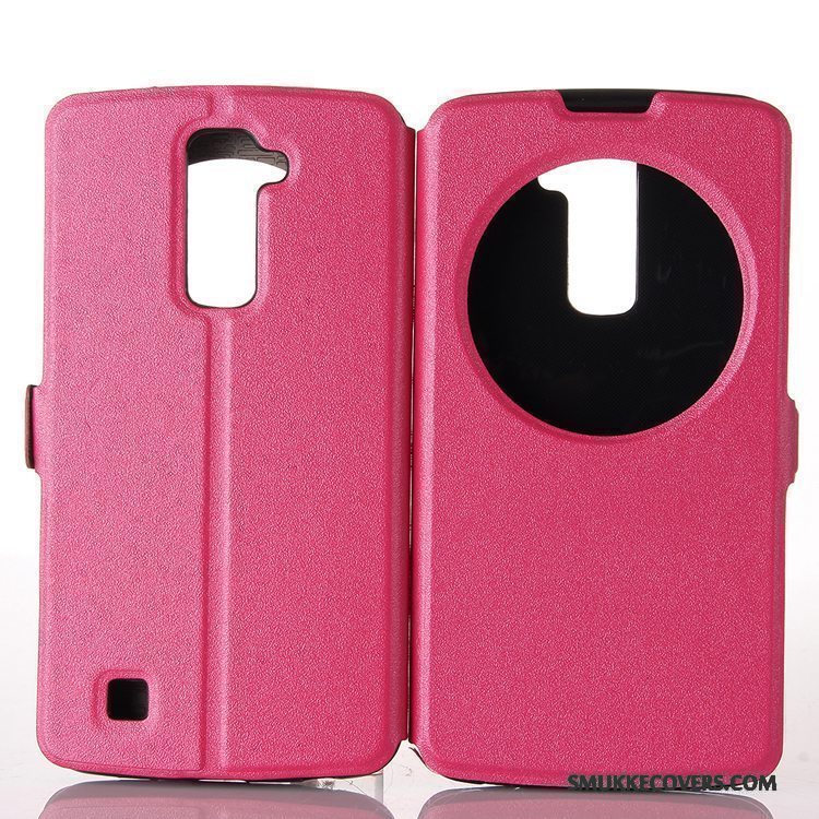 Etui Lg K10 Folio Rød Telefon, Cover Lg K10 Blød