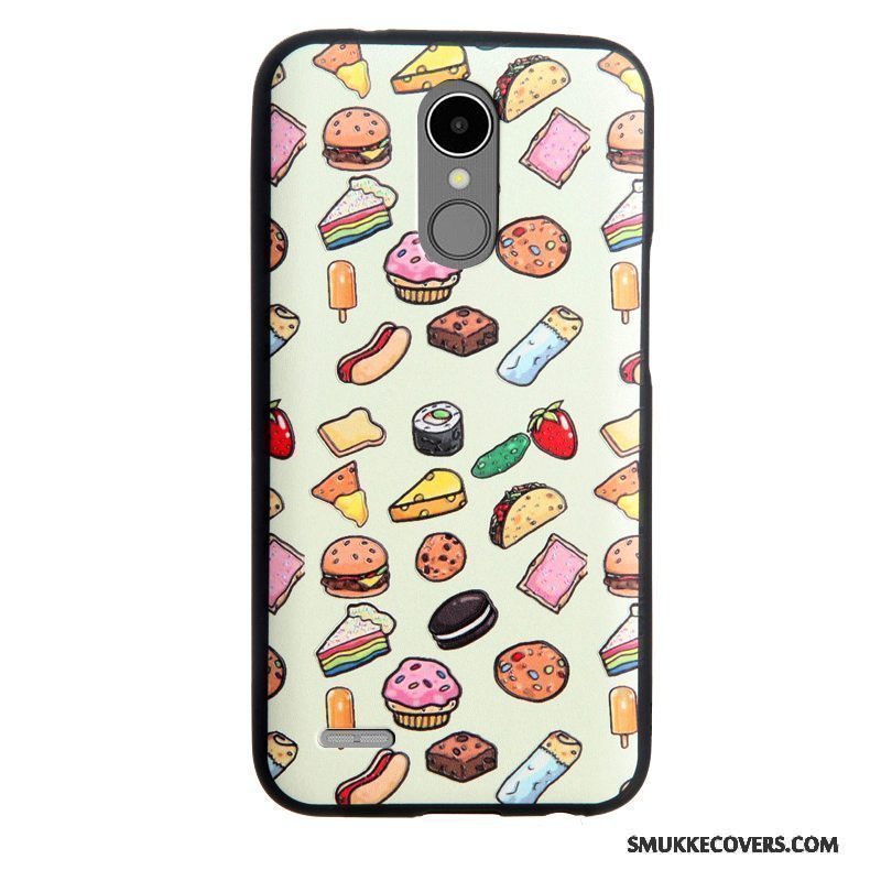 Etui Lg K8 2017 Relief Business Hvid, Cover Lg K8 2017 Cartoon Telefontrend