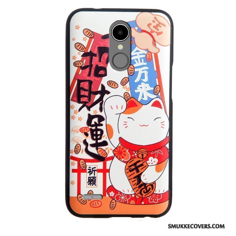 Etui Lg K8 2017 Relief Business Hvid, Cover Lg K8 2017 Cartoon Telefontrend