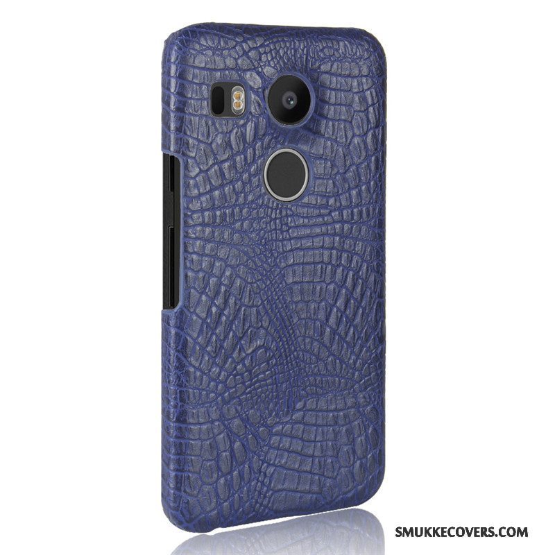Etui Lg Nexus 5x Læder Rød Krokodille Mønster, Cover Lg Nexus 5x Beskyttelse Telefonbusiness