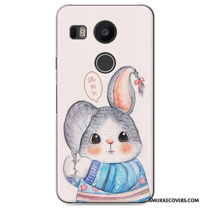 Etui Lg Nexus 5x Malet Smuk Telefon, Cover Lg Nexus 5x Cartoon Hård Blå